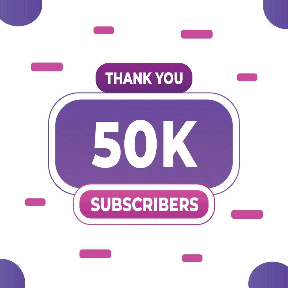 Thank you subscribers or followers. web social media modern post design vector
