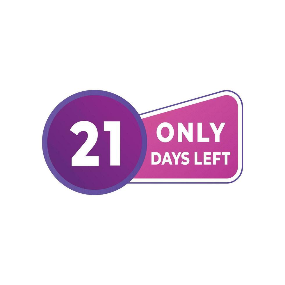 day left countdown discounts and sale time. day left sign label vector illustration