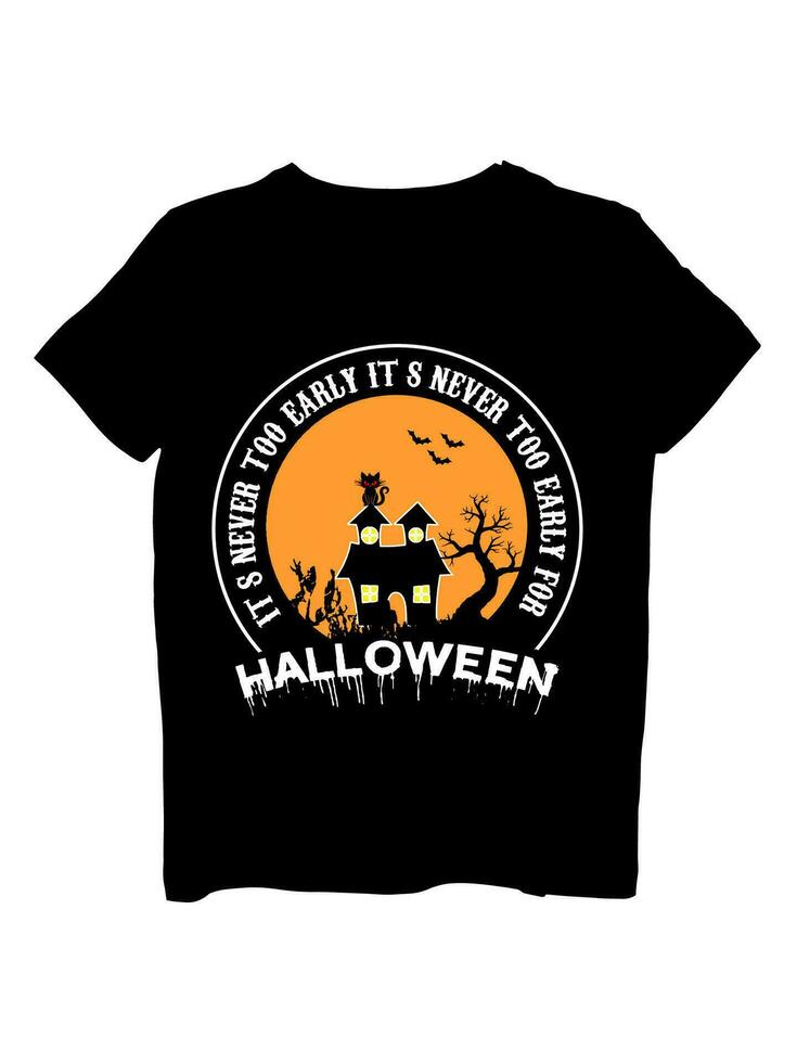 'Happy Halloween' t-shirt that celebrates the magic of this holiday night. vector