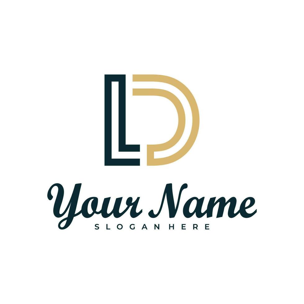 Letter LD logo design vector. Luxury LD logo design template concept vector