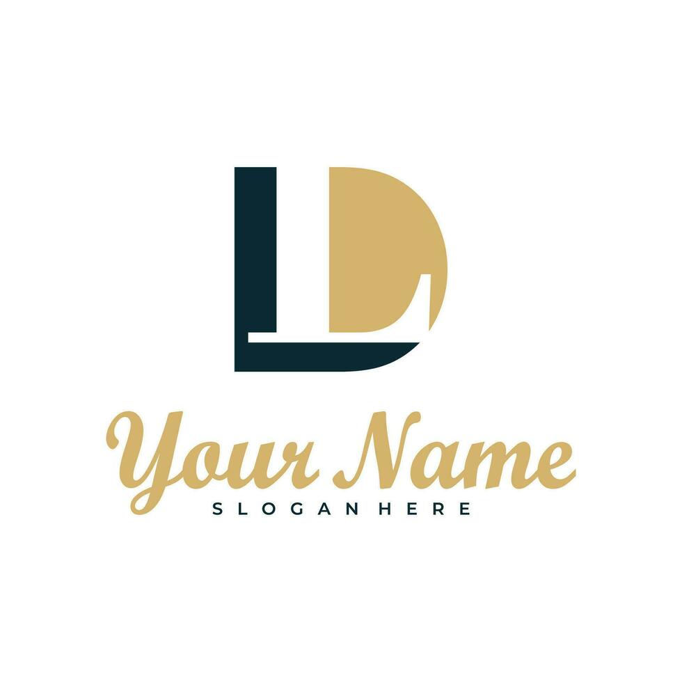 Letter LD logo design vector. Luxury LD logo design template concept vector