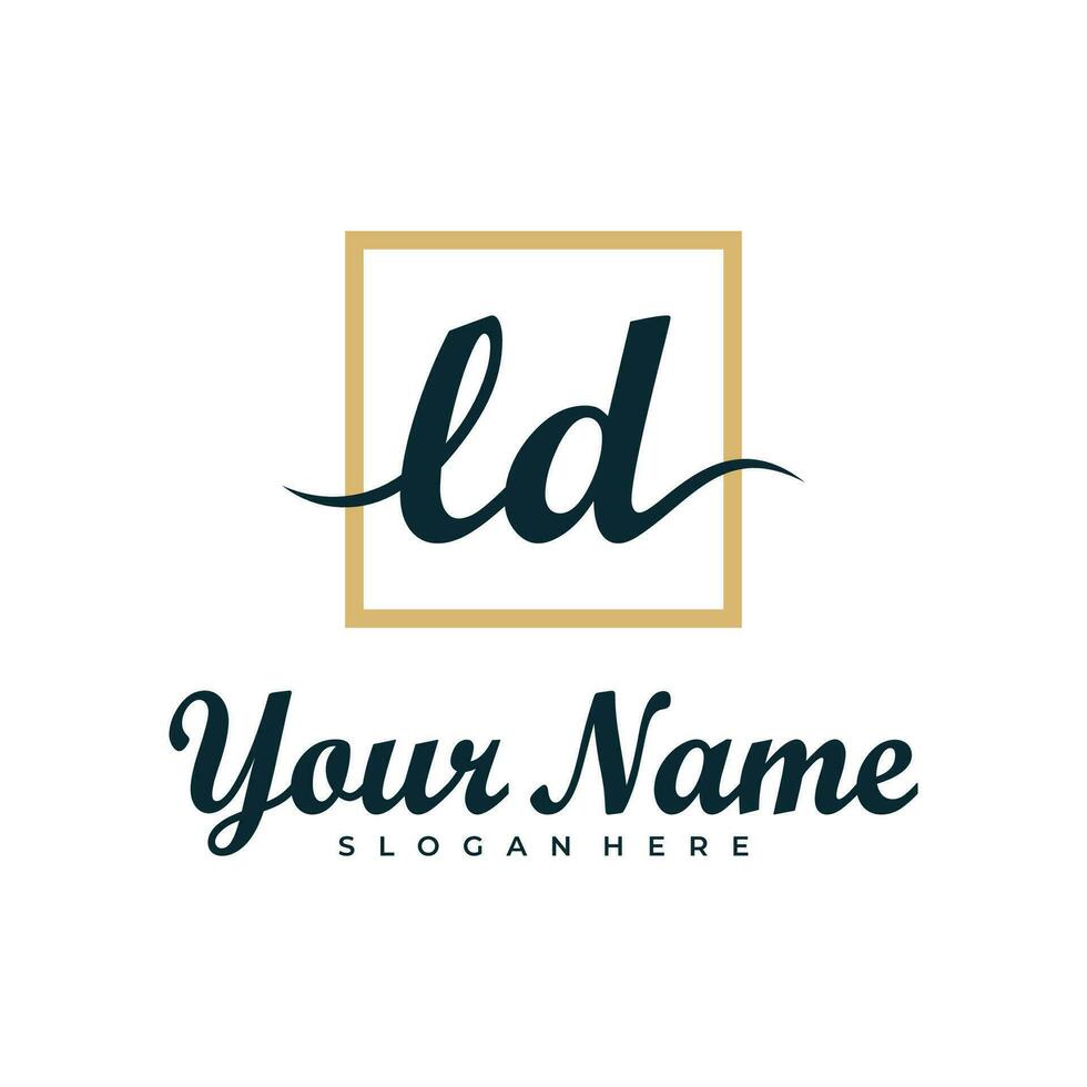 Letter LD logo design vector. Luxury LD logo design template concept vector