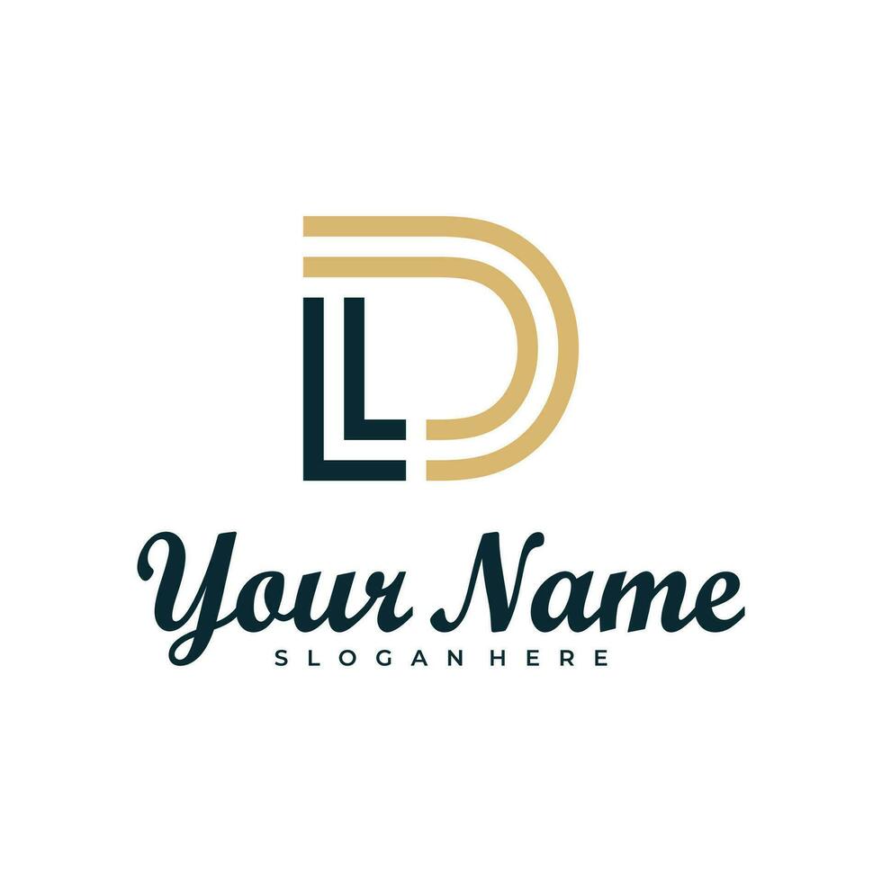 Letter LD logo design vector. Luxury LD logo design template concept vector