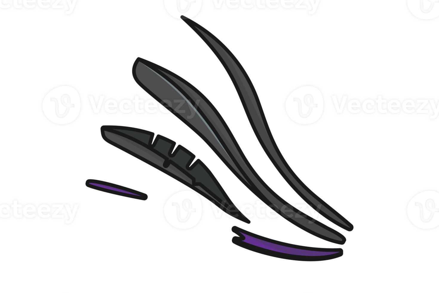 Comfortable shoes arch support insoles illustration. Fashion object icon concept. Two-layered shoe arch support insole design. png