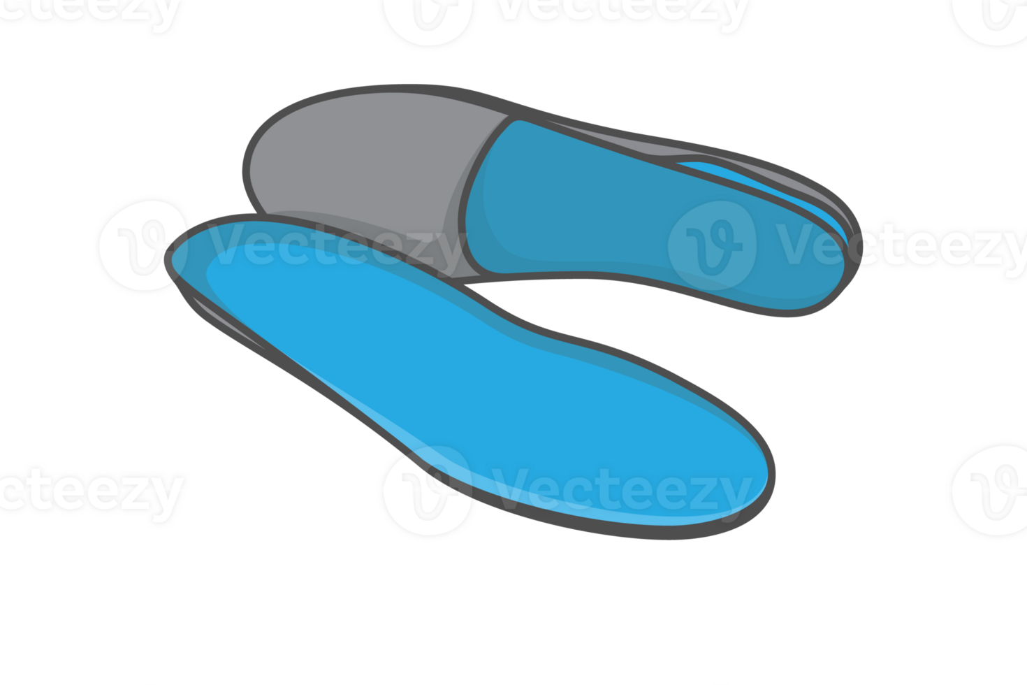 Comfortable shoes arch support insoles illustration. Fashion object icon concept. Two-layered shoe arch support insole design. png
