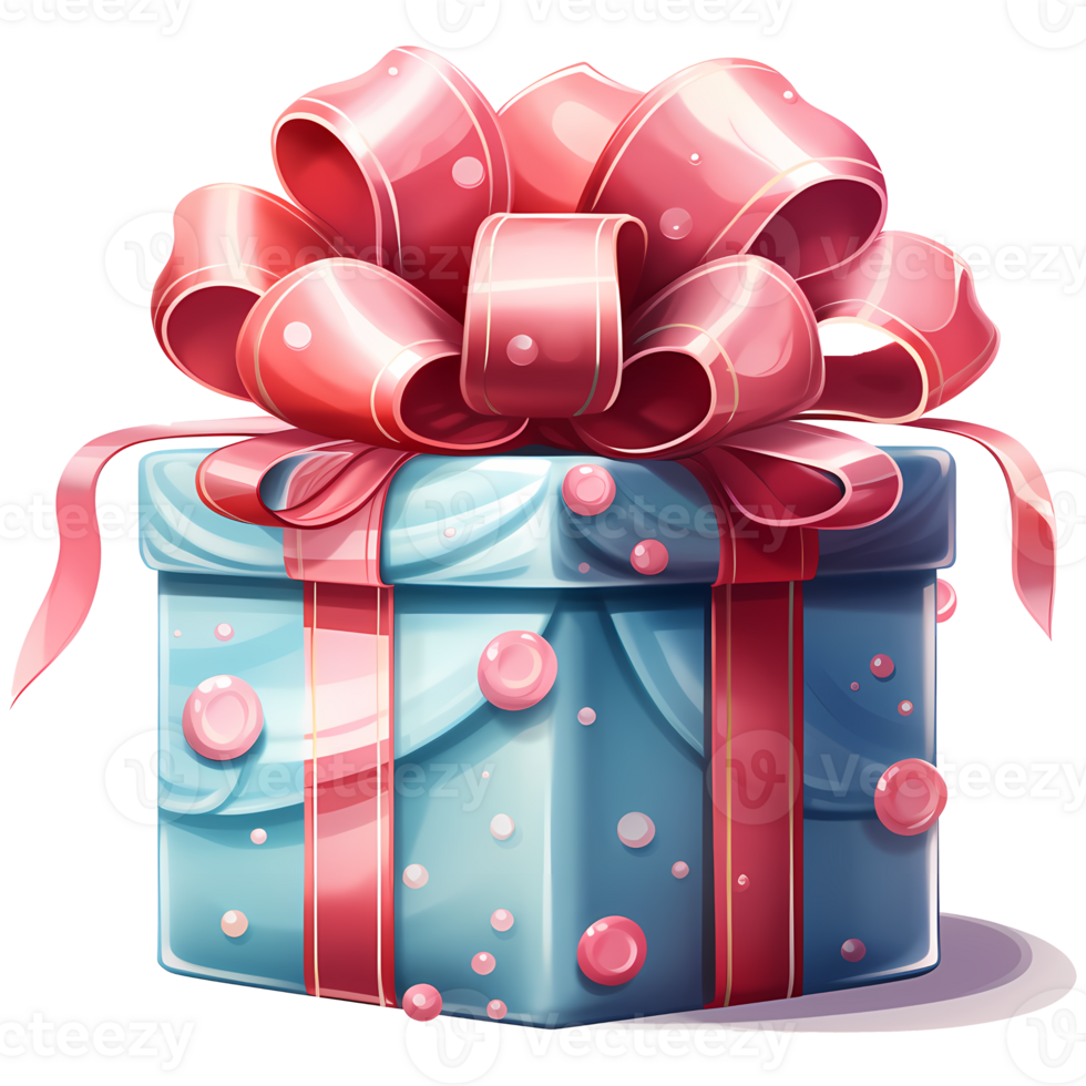 Gift Boxes with Ribbons Watercolor AI Generative png