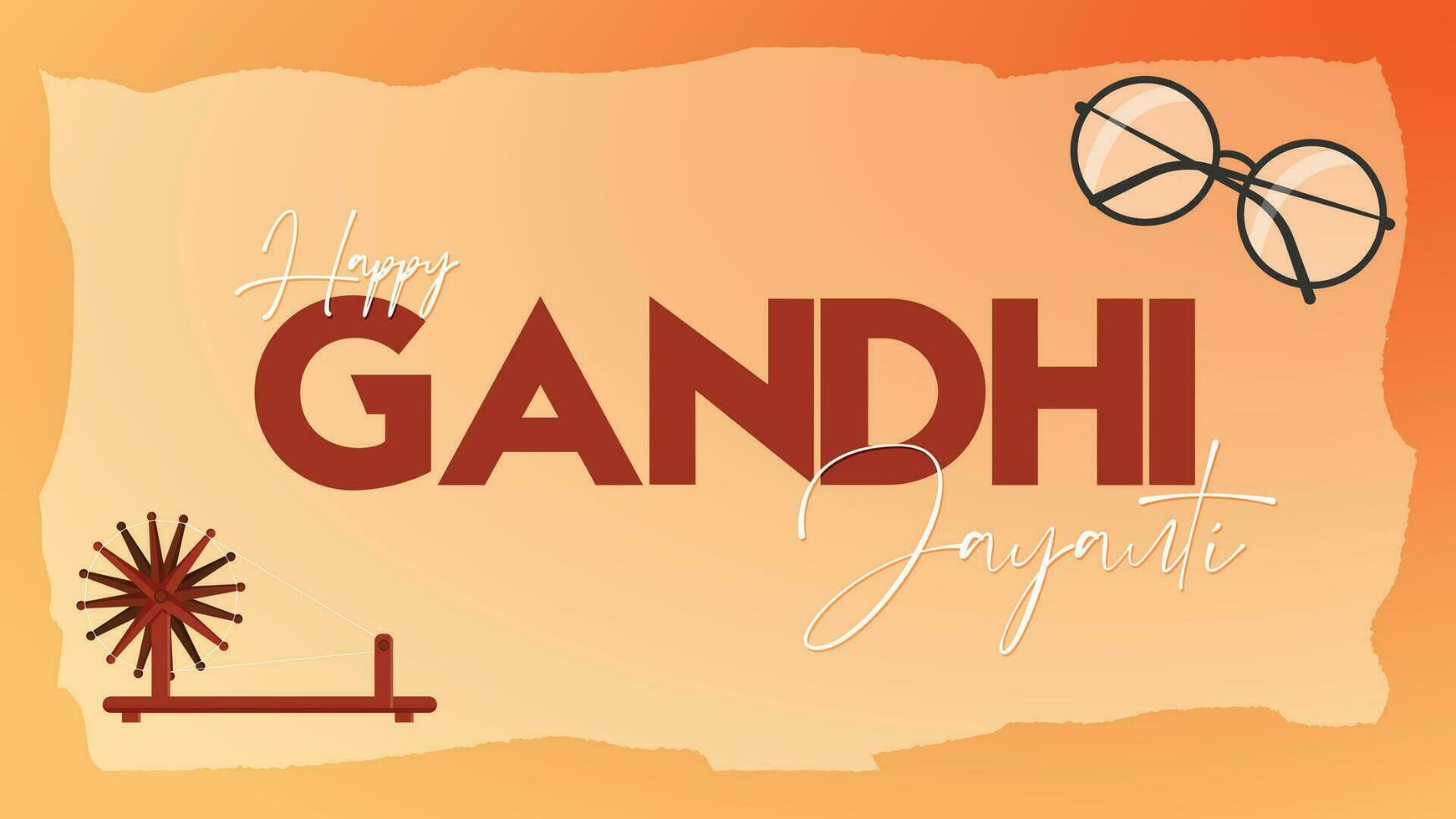 Mahatma Gandhi jayanti - 2nd October with creative design vector illustration