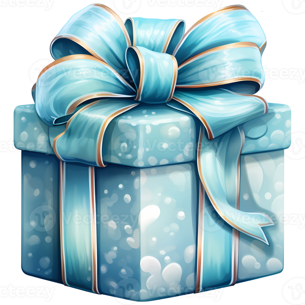 Gift Boxes with Ribbons Watercolor AI Generative png