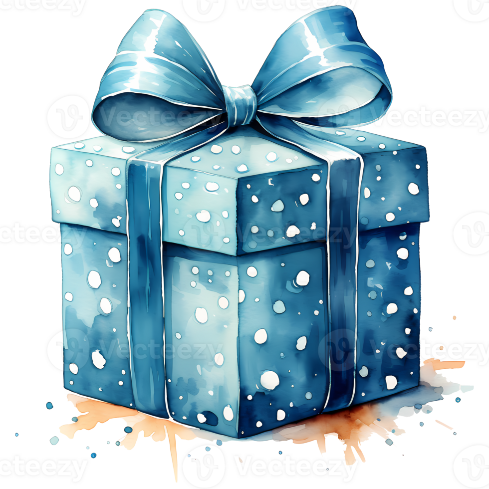 Gift Boxes with Ribbons Watercolor AI Generative png