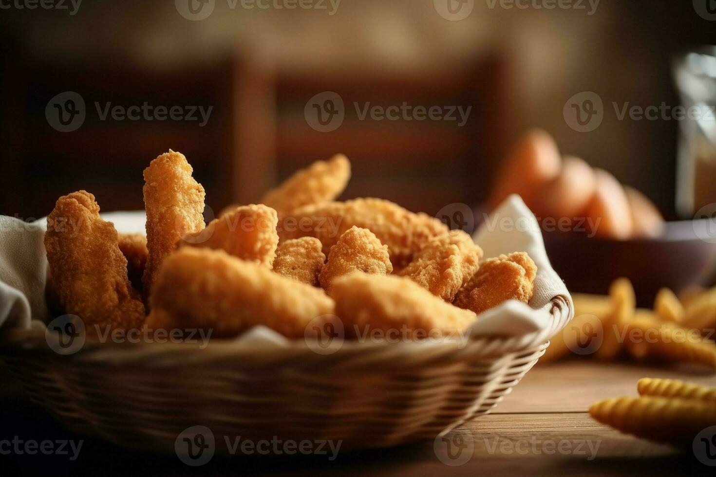 Chicken fries. Generate Ai photo