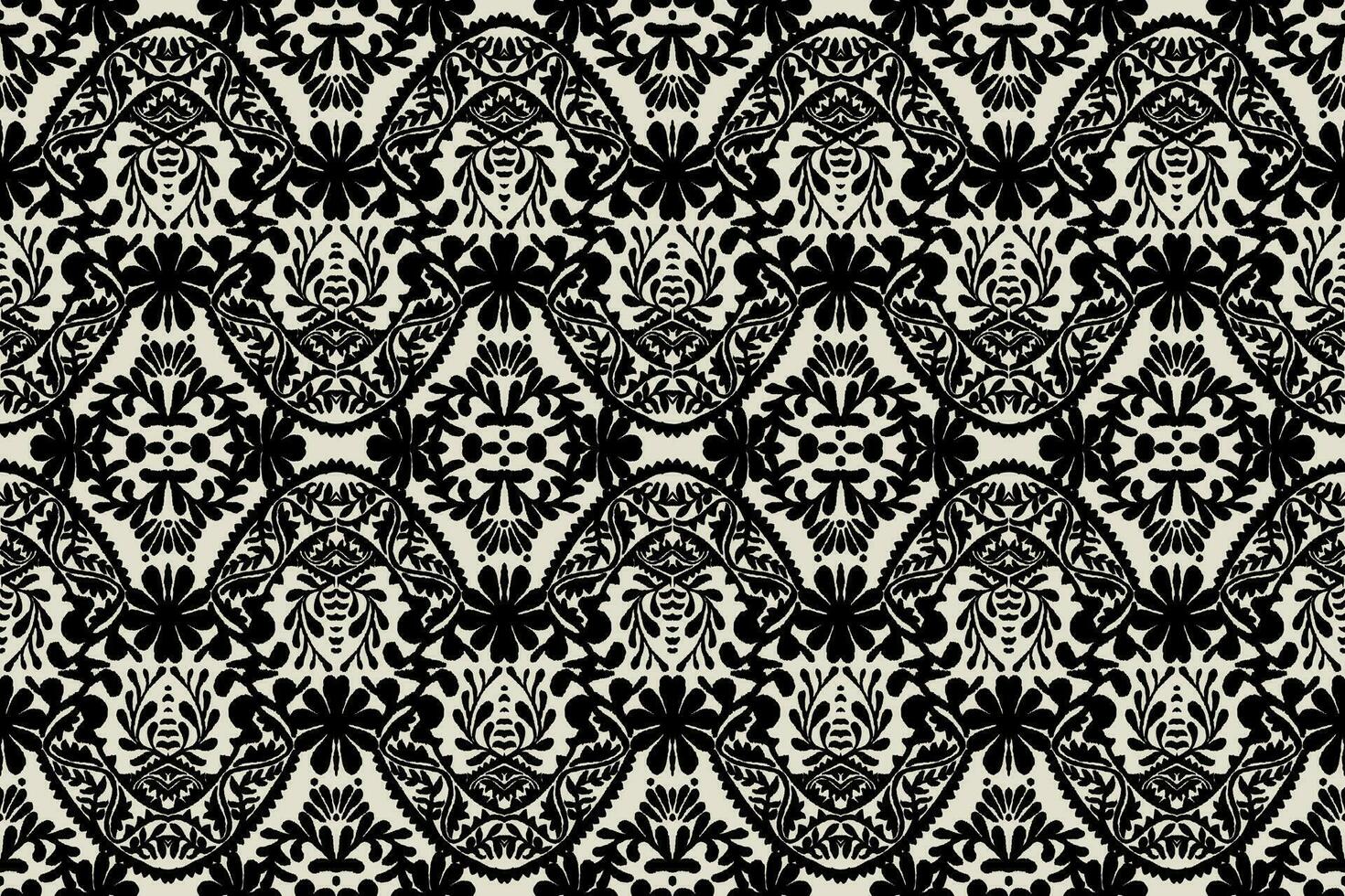 Floral vintage seamless pattern for retro wallpapers. Enchanted Vintage Flowers. Arts and Crafts movement inspired. Design for wrapping paper, wallpaper, fabrics and fashion clothes. Ikat pattern. vector