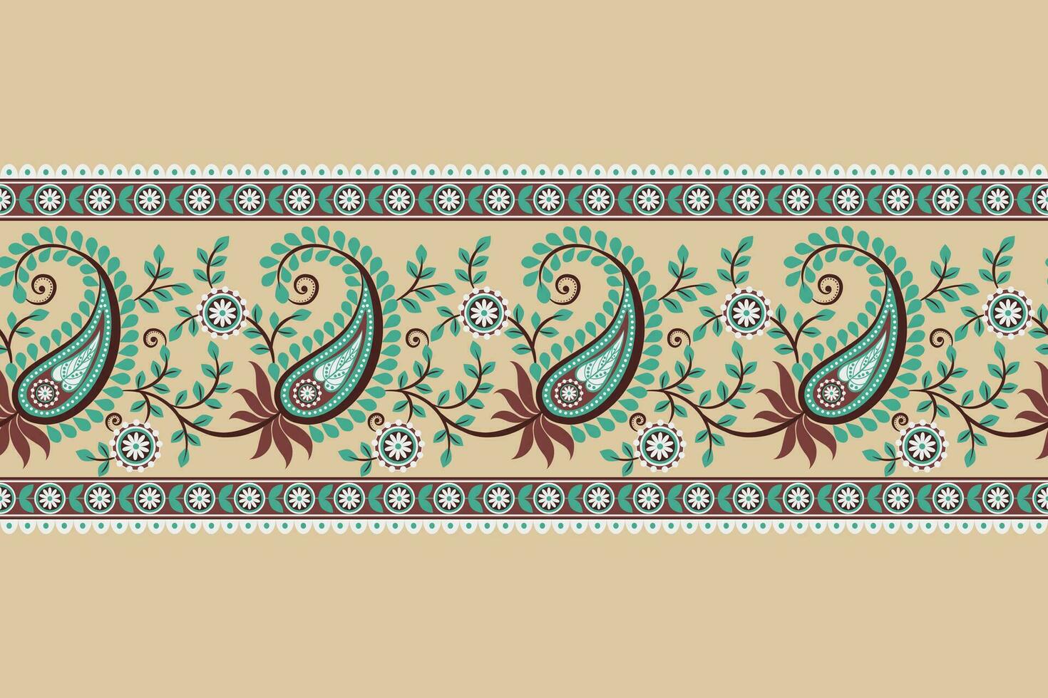 floral Seamless ornament Ethnic vector