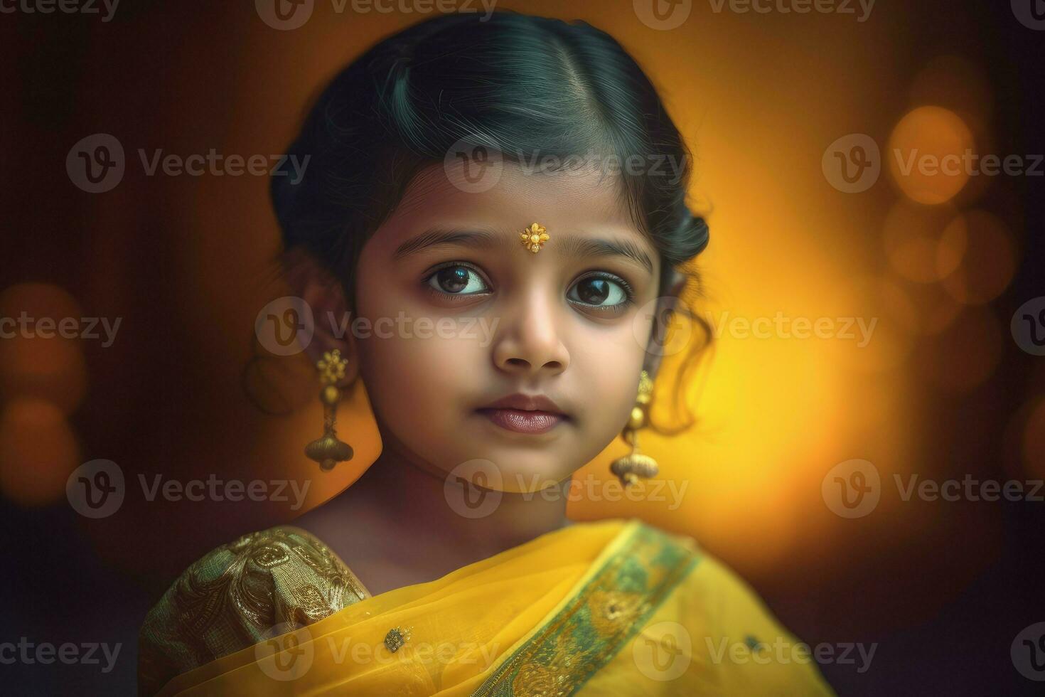 Indian sari girl culture. Generate Ai photo