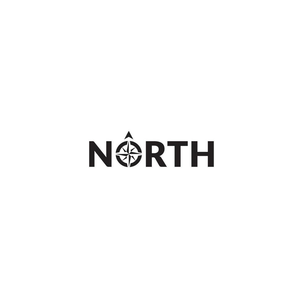 norte logo o marca denominativa diseño vector