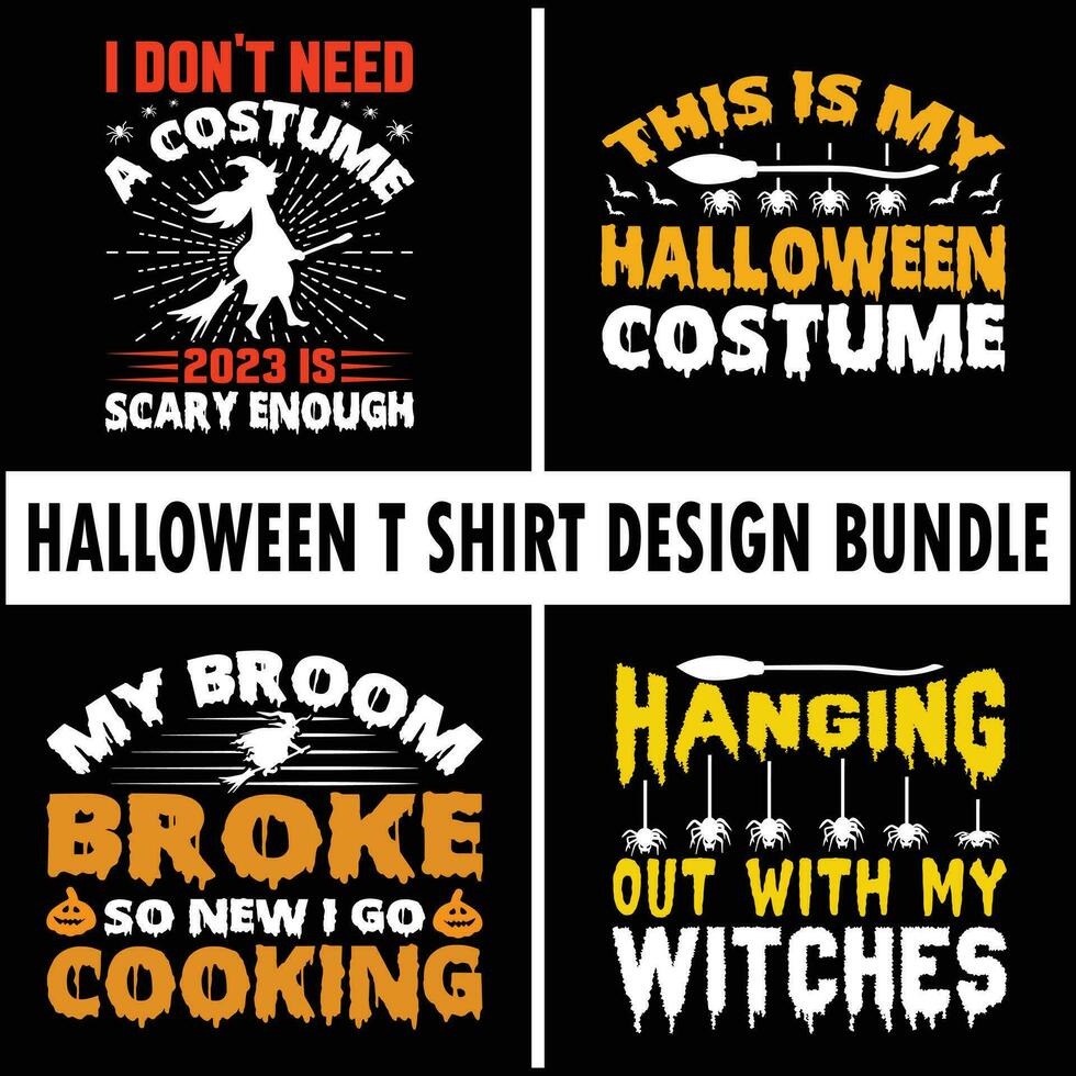 HALLOWEEN T SHIRT DESIGN BUNDLE vector