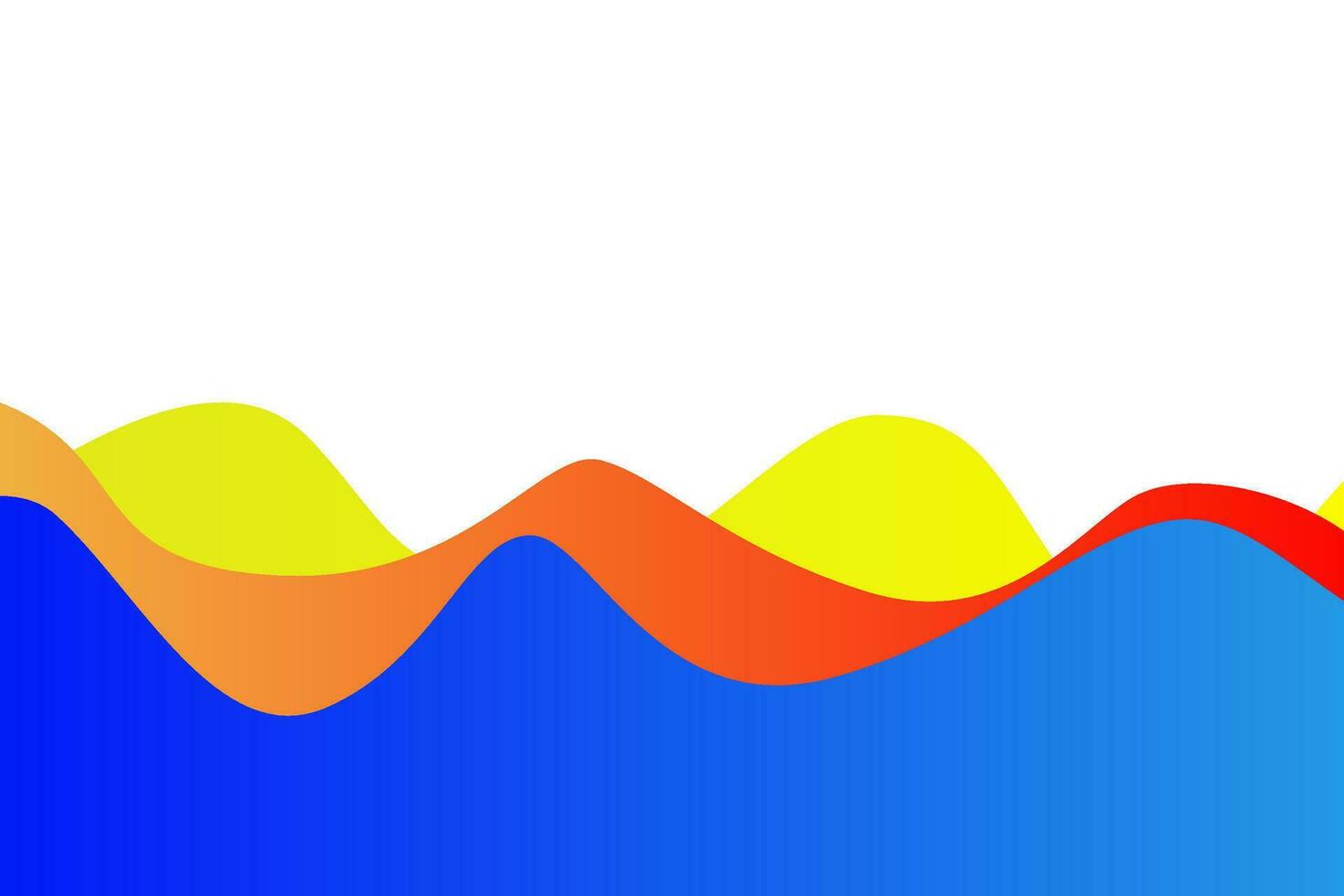 a colorful wave pattern with a red, yellow and blue color scheme vector