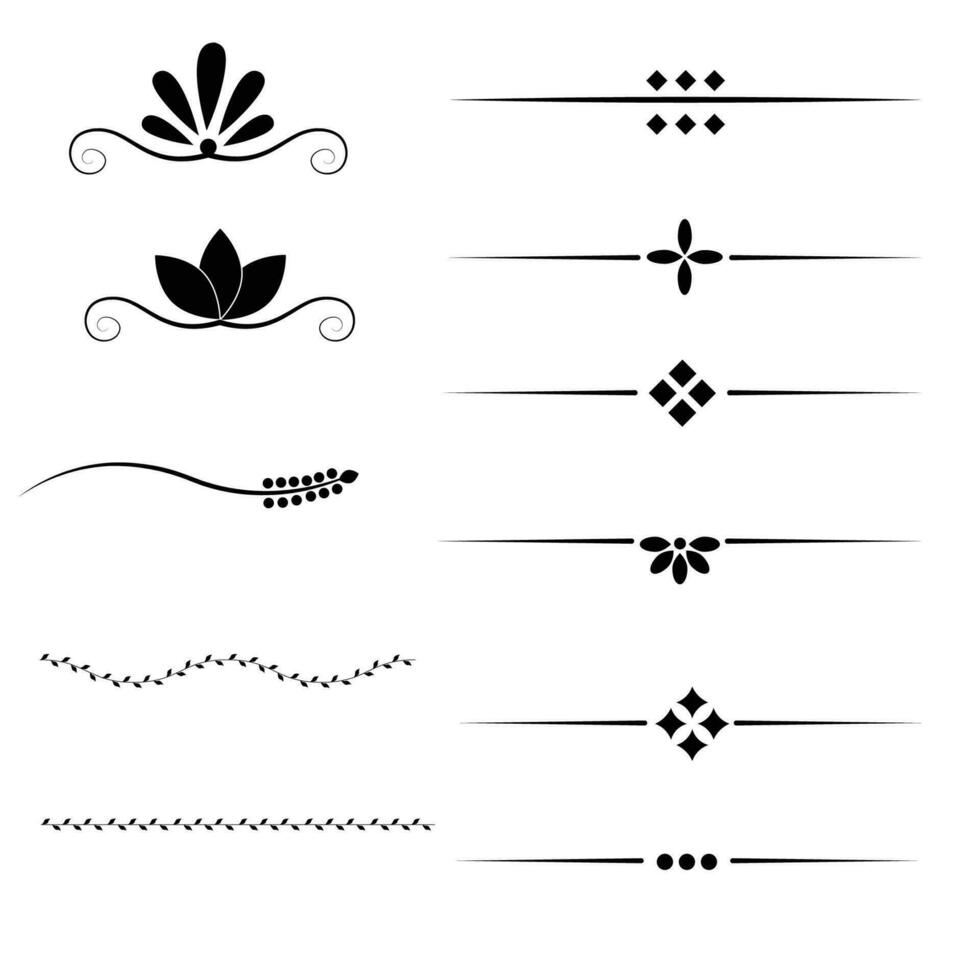 Collection of Text Dividers or Text Separtor vector