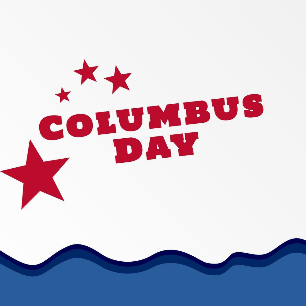 Columbus day celebration design template vector for greeting, banner, digital, decoration. USA holiday