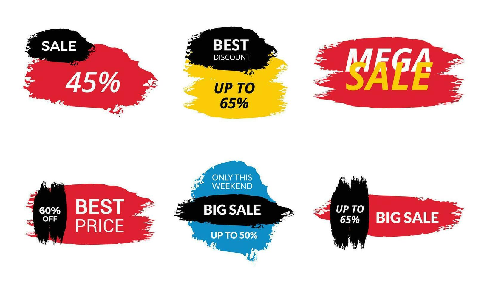 Discount tag collection. Sale advertising labels. Discount tags for promotion.  Modern vector levels sale banner. Promotion price label