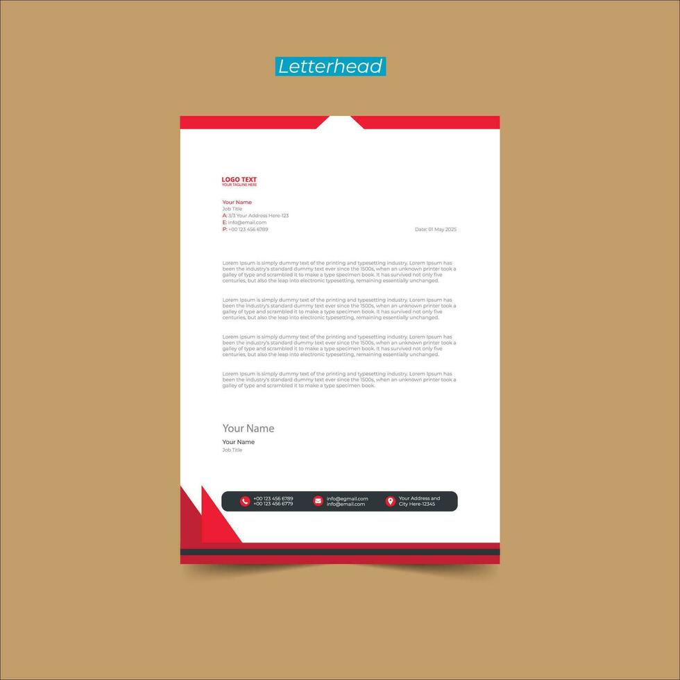 Modern Letterhead Pad Template Design vector
