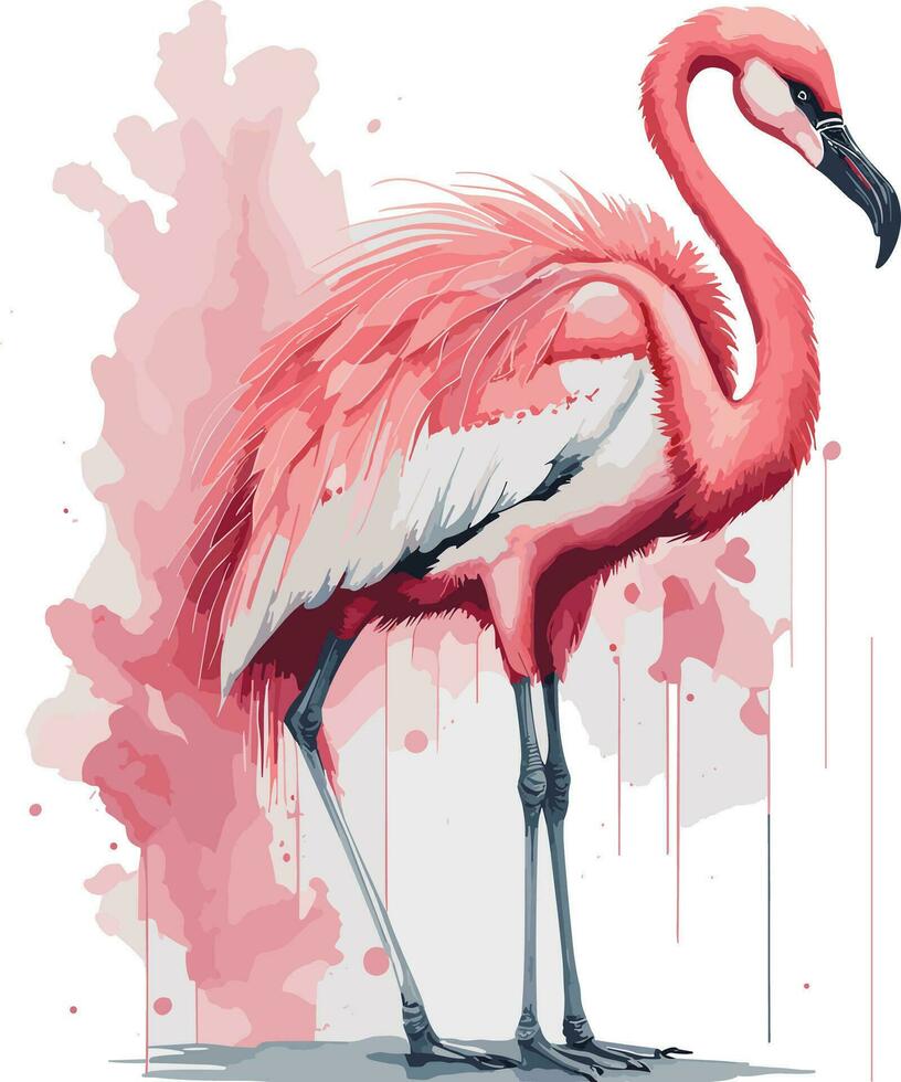 Pink Christmas Flamingo Design vector