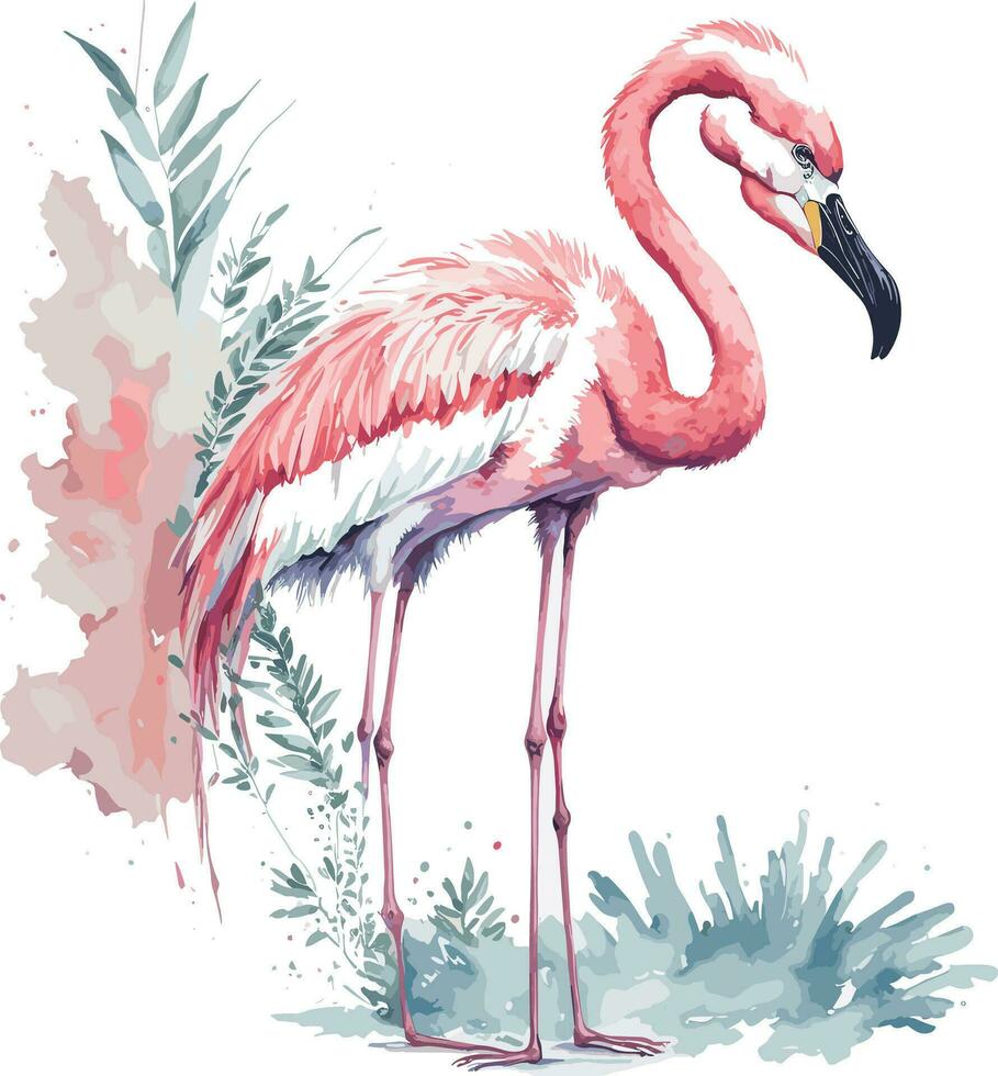 Pink Christmas Flamingo Design vector