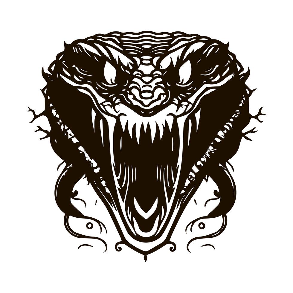 Scary tattoo. Illustration tattoo vector. Isolated tattoo vector. Tattoo set for apparel photo