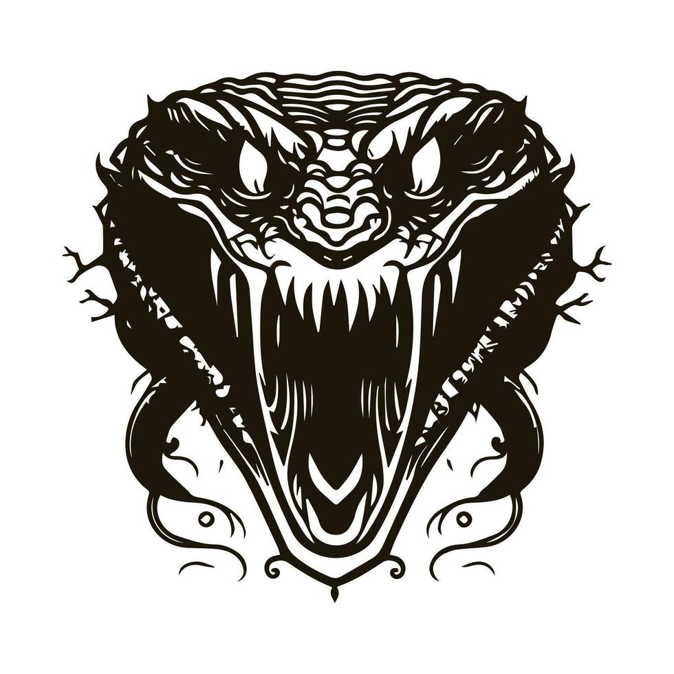 Scary tattoo. Illustration tattoo vector. Isolated tattoo vector. Tattoo set for apparel vector