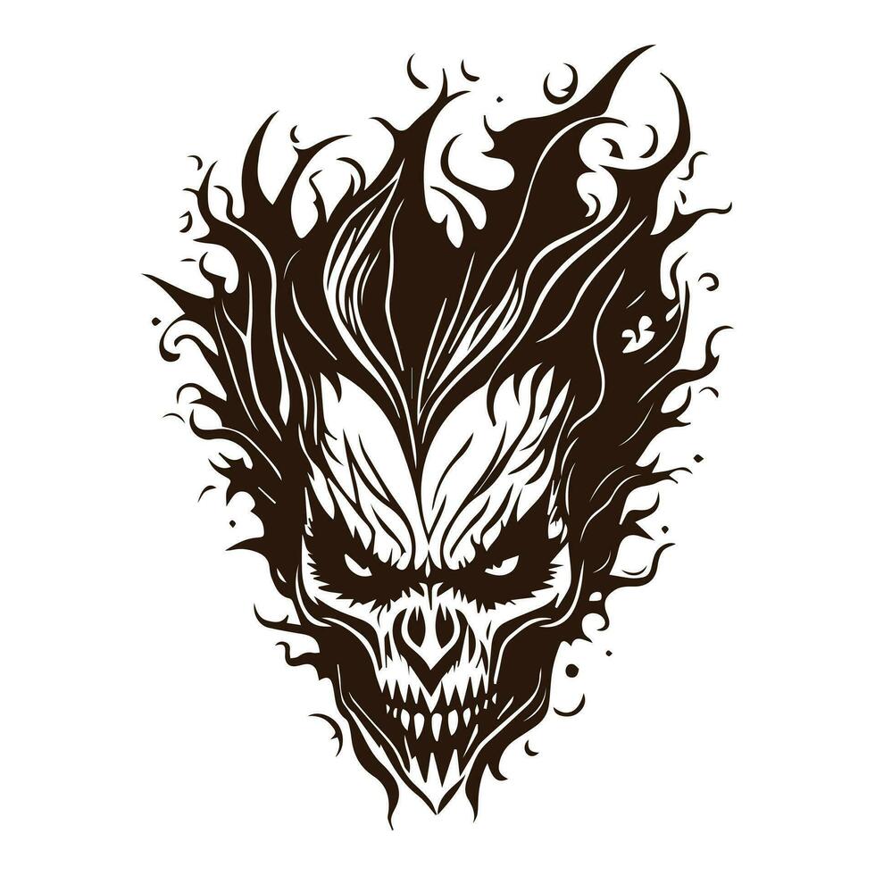 de miedo tatuaje. ilustración tatuaje vector. aislado tatuaje vector. tatuaje conjunto para vestir vector