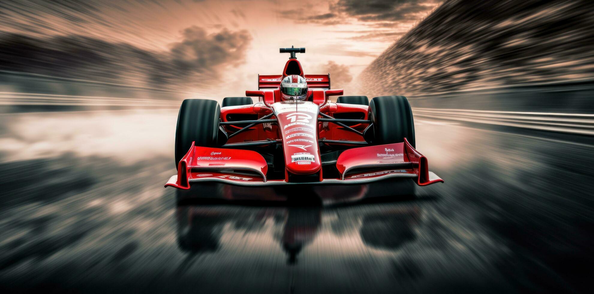Red formula car photo