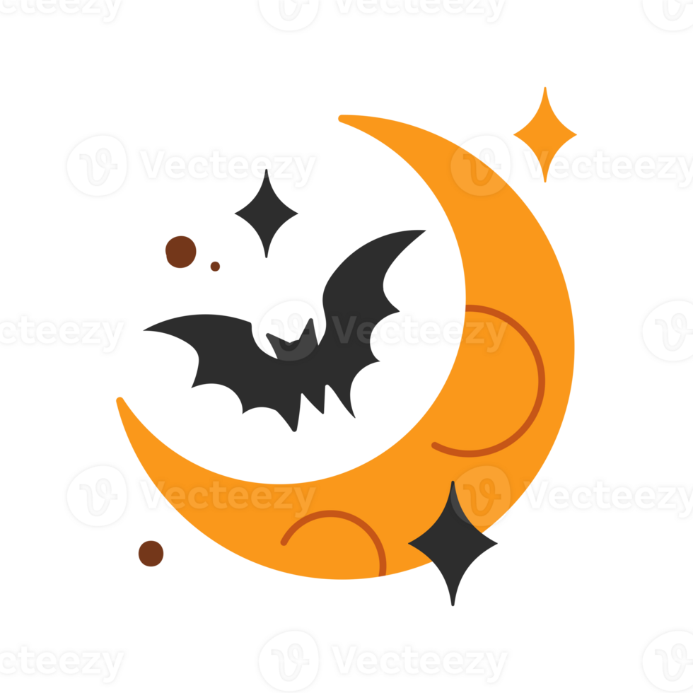 Halloween Spooky Moon Clipart PNG