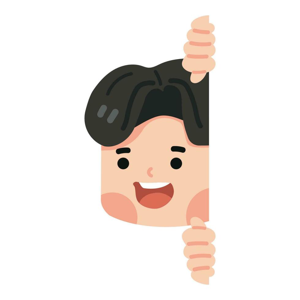 Student School boy an empty white board vector