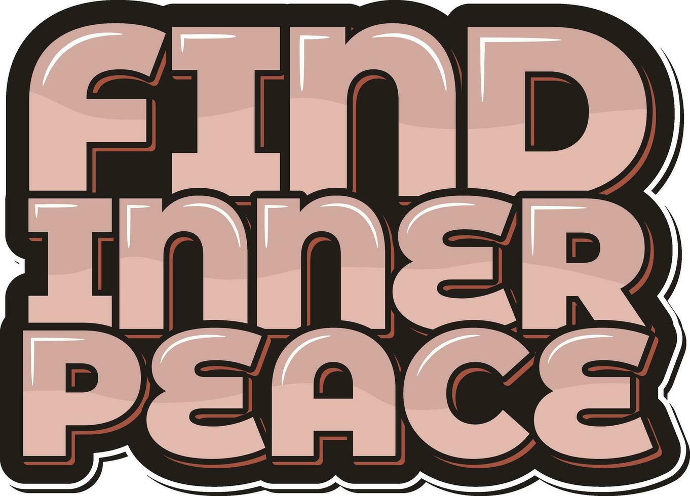 Find Inner Peace Aesthetic Lettering Vector Design