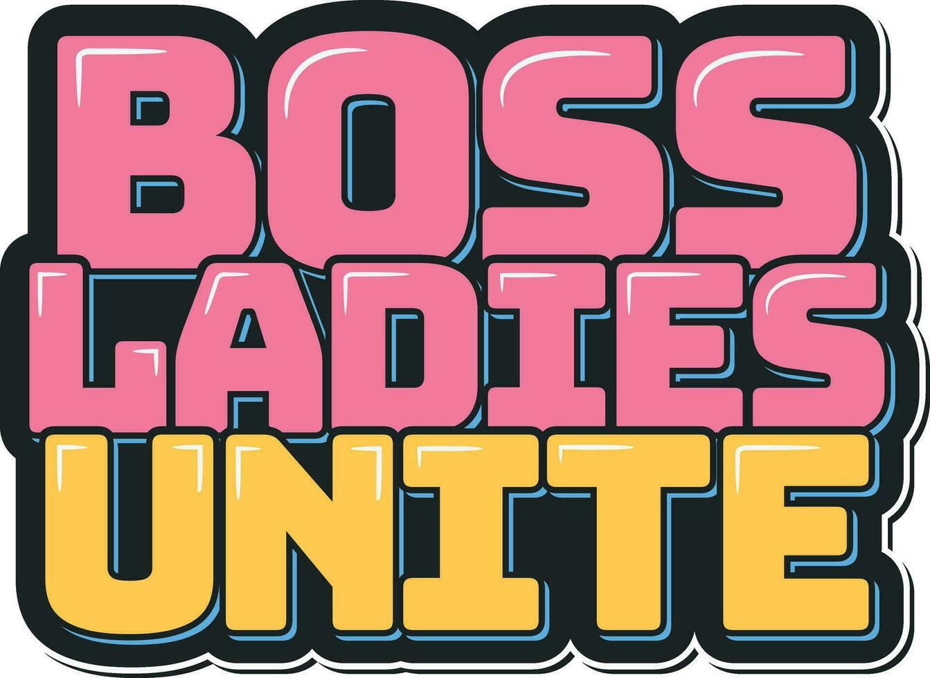 Boss Lady Power Quote Vector Illustration
