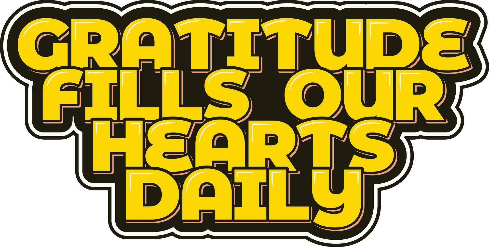 Daily Gratitude Lettering Vector