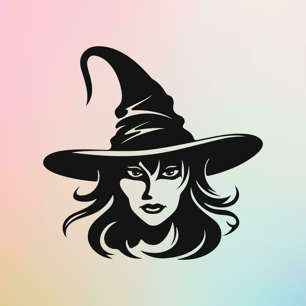 Witch Hat, A Pastel Colored Graphic vector