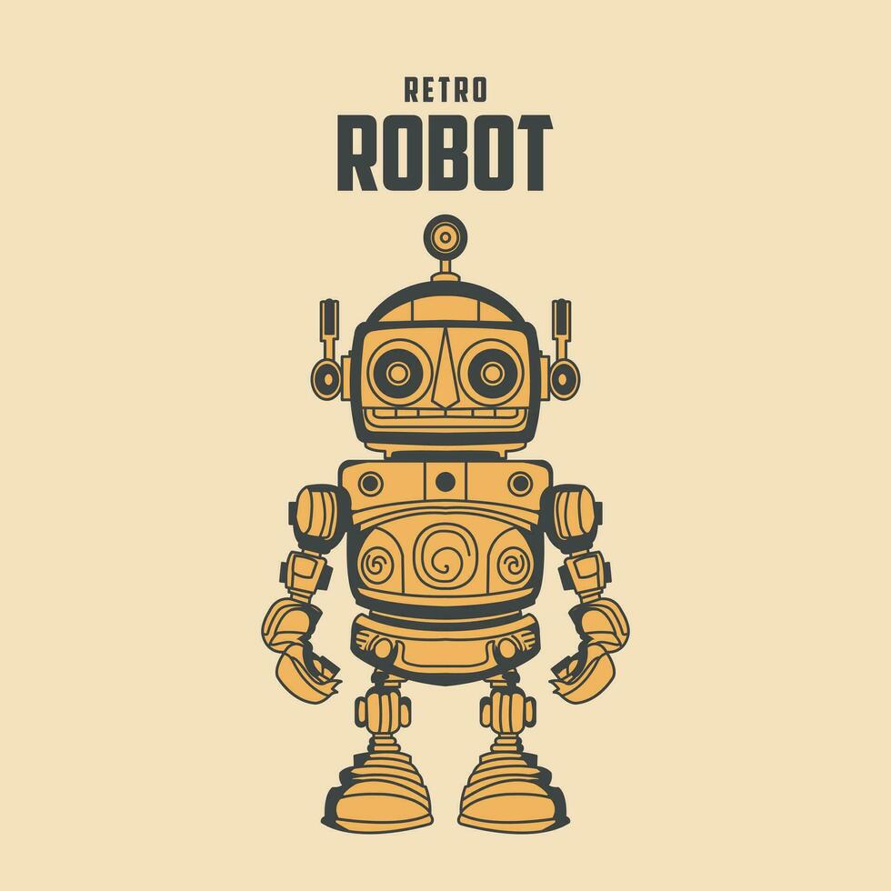 Robot retro vector Stock Illustration 28635278 Vector Art at Vecteezy