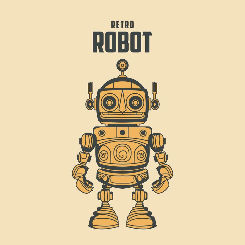 Robot retro  vector Stock Illustration