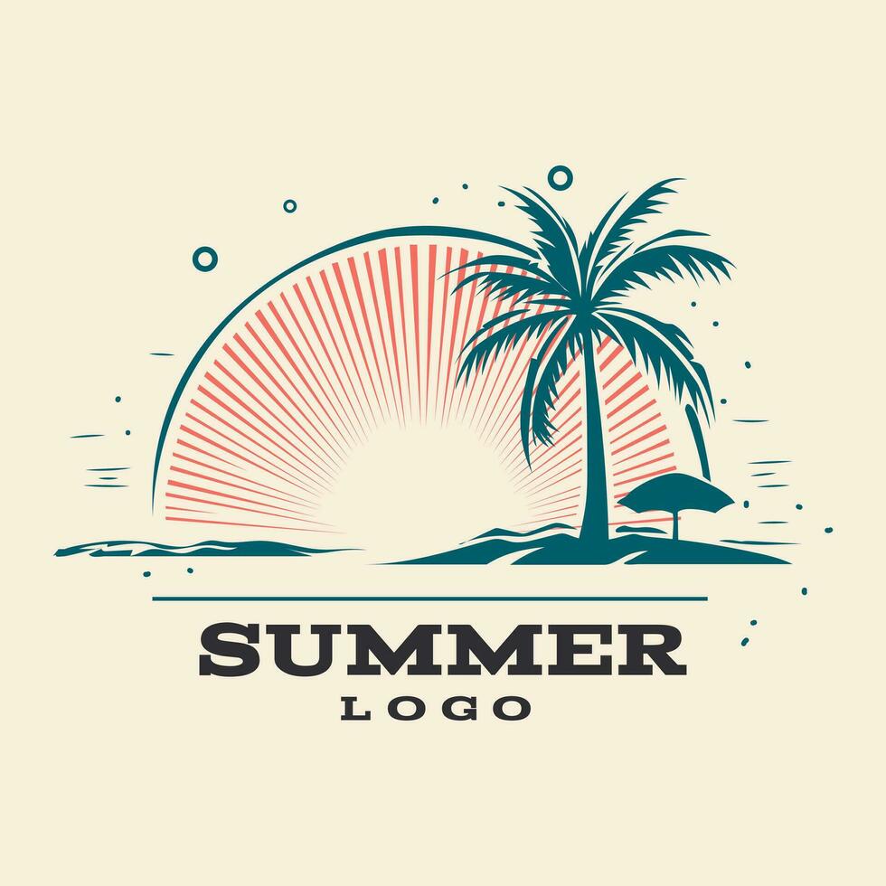 verano logo vector valores ilustración diseño