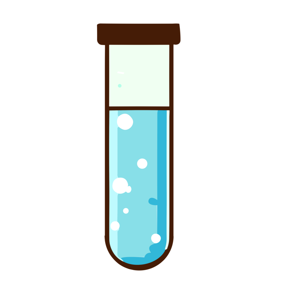 test buis icoon, chemie laboratorium fles, wetenschap ai generatief png