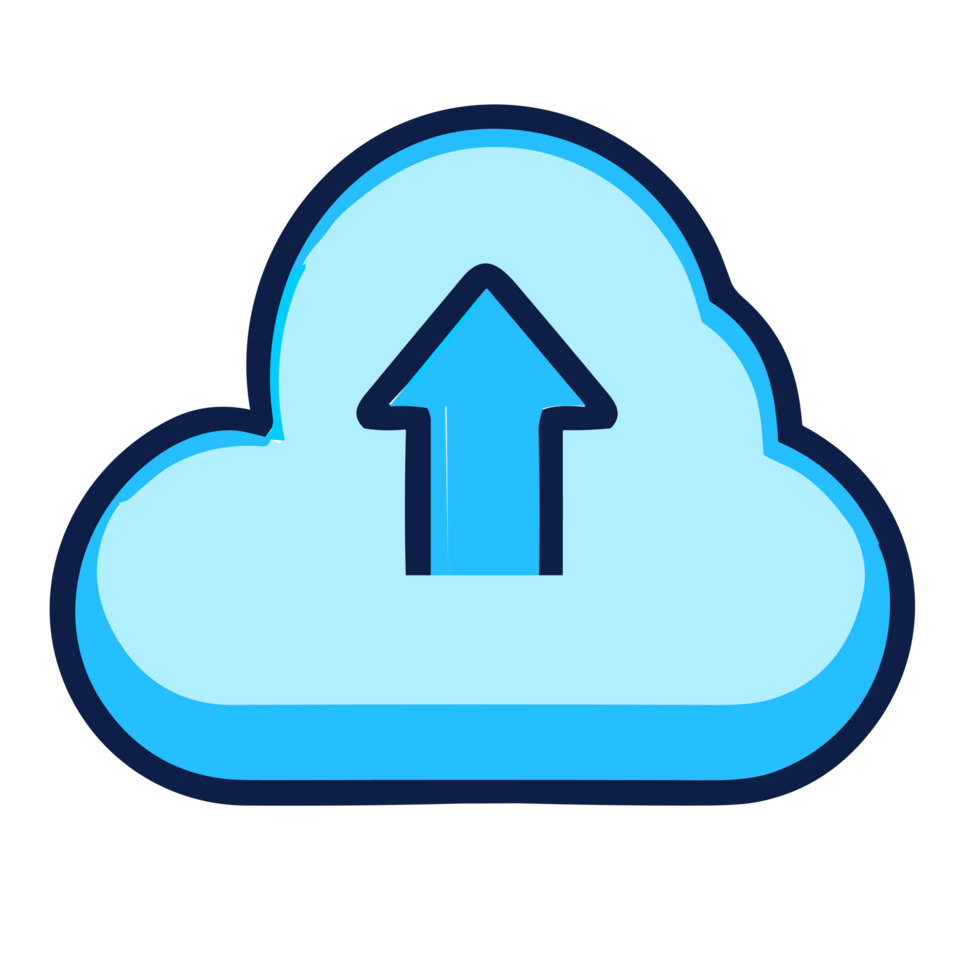 Clouds Icon,Upload and download online data storage icon, AI Generative png