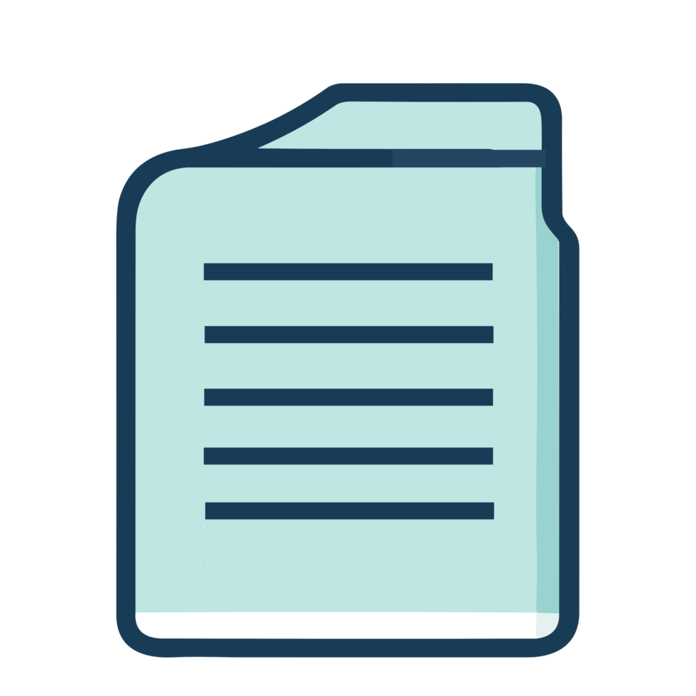 Document file icon. Paper doc sign,AI GENERATIVE png