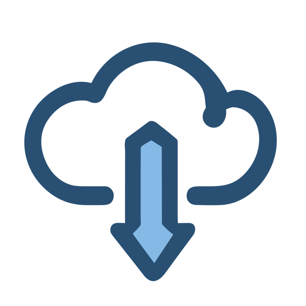 Cloud download,upload icon  design, AI Generative png