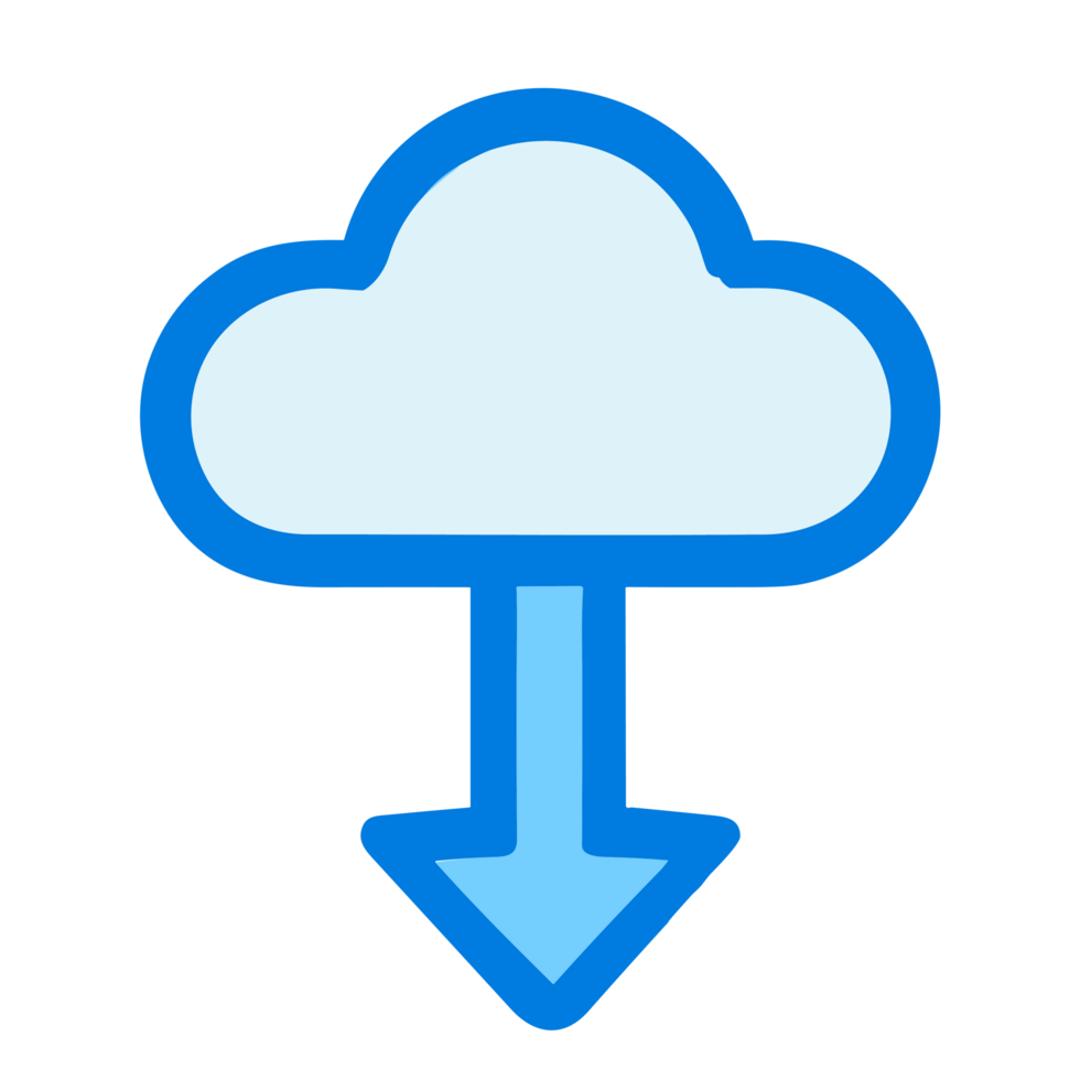 Cloud download,upload icon  design, AI Generative png