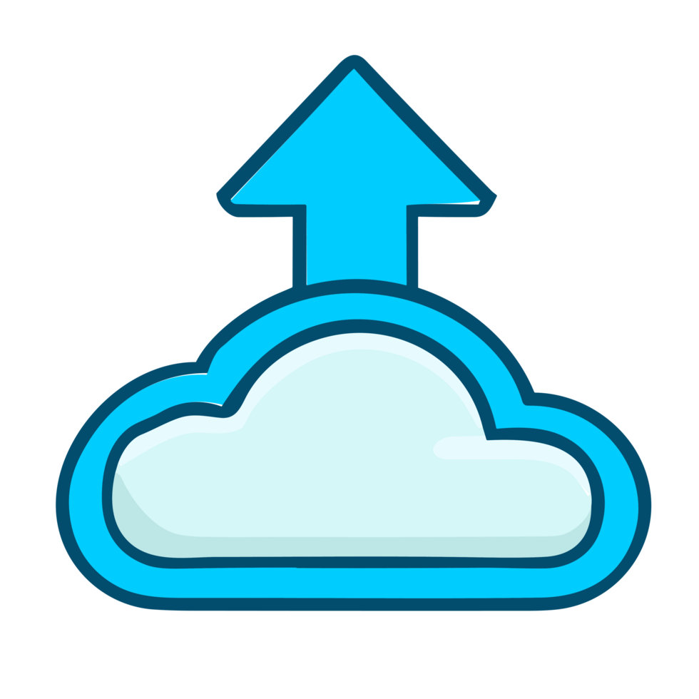 Clouds Icon,Upload and download online data storage icon, AI Generative png