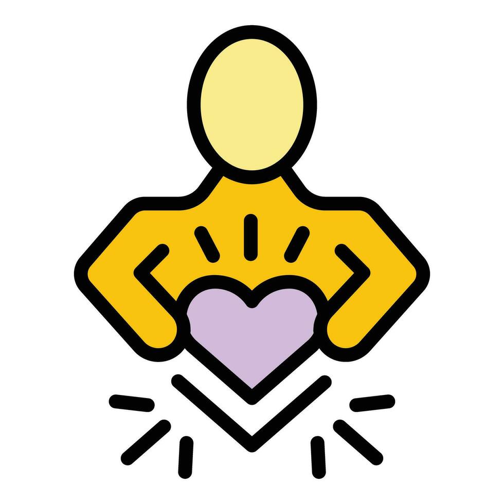 Keep love icon vector flat