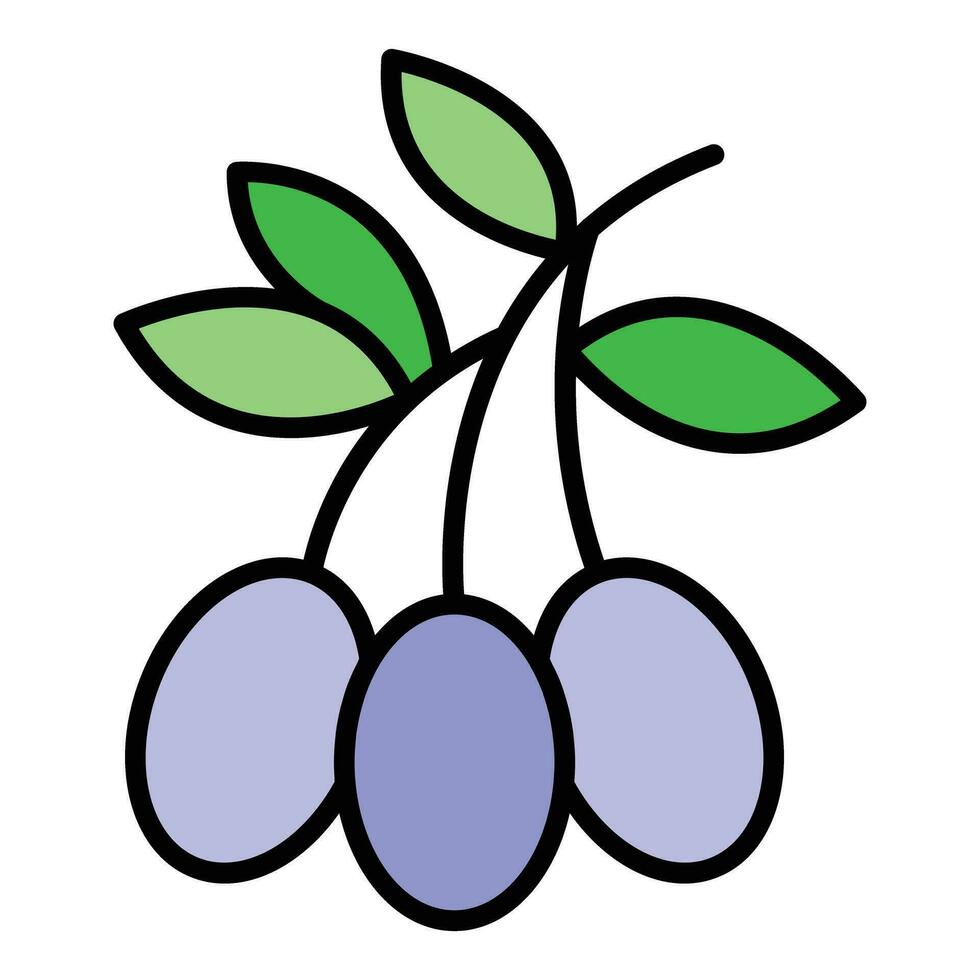Tree olives icon vector flat