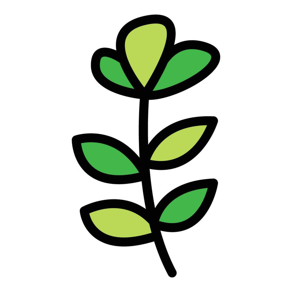 Oregano icon vector flat