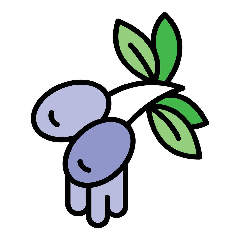 Tree olives icon vector flat