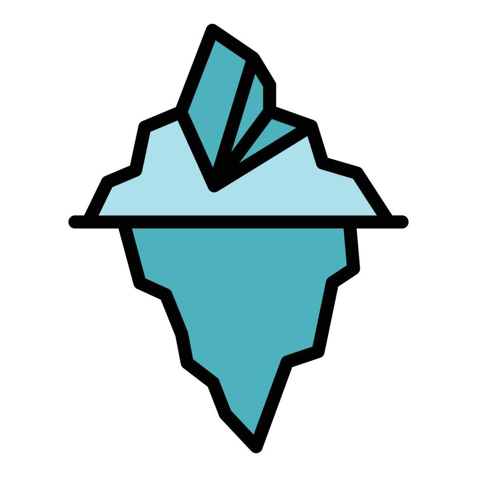 Freeze iceberg icon vector flat